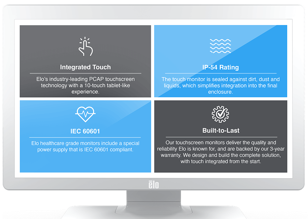 Elo touchscreen monitor for healthcare