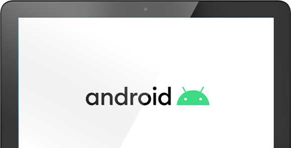 Bildschirm mit Android-Logo